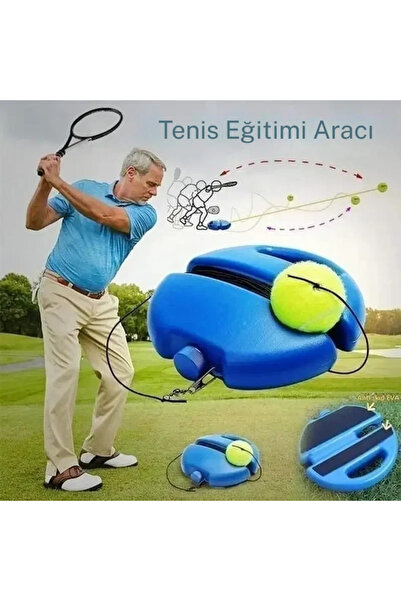 YENİTECH Tenis Antrenör Seti Profesyonel Elastik Halatlı Tenis Antrenman Aleti Pratik Spor Fitness Aleti