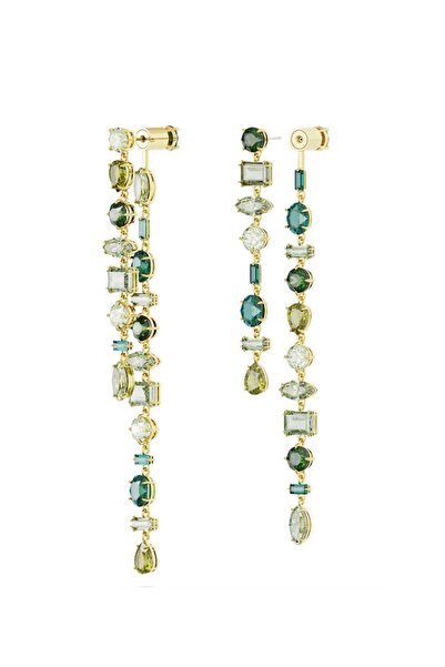 POSEİDONS JEWELLERY Yeşil Renk Gema Damla Küpe