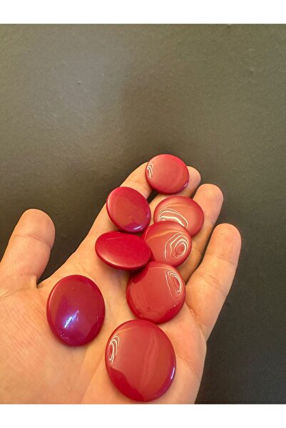 Gönülden Tasarım 8 Pieces Burgundy Button Set Diameter 3 cm