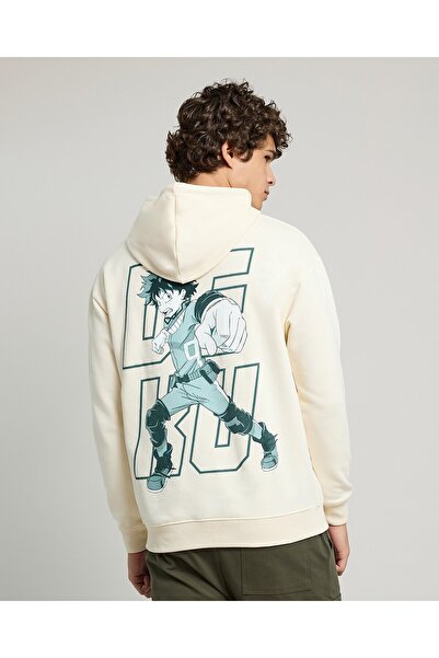 R&B Printed Hoodie With Long Sleeves