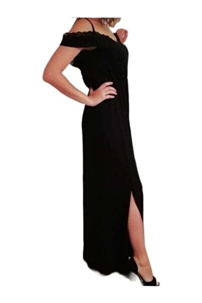 OEM Cold shoulder maxi dress, Black