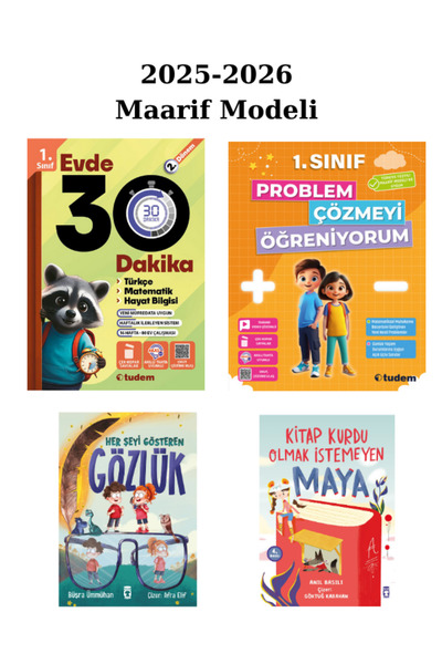 Tudem Yayınları Tudem 1. Sınıf Evde 30 Dakika - Problem Çözmeyi Öğreniyorum -...