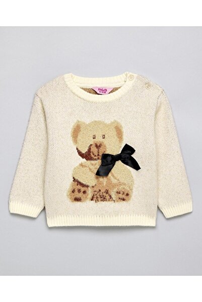 R&B Patterned Sweater With Crew Neck And Long Sleeves