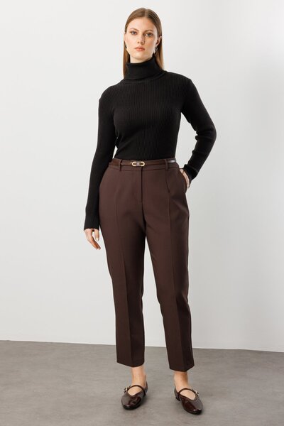 Ekol Beli Belted Skinny Leg Trousers 1015-26K