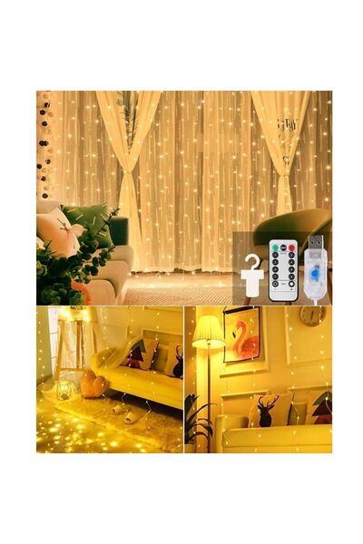 parti sürprizi New Year's Party Daylight Flowing Curtain Led Light 3X3 Meters