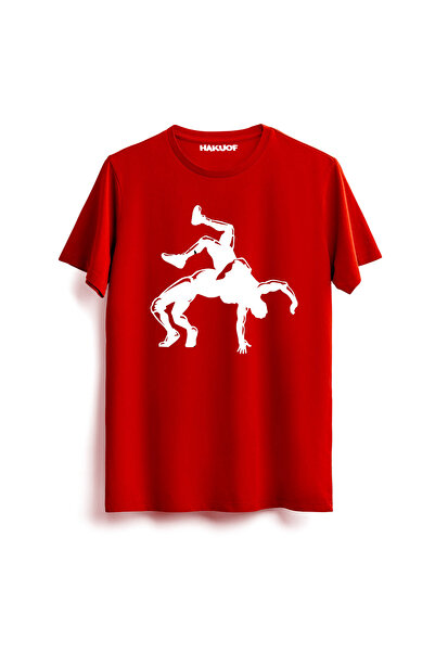 hakuof Printed Cotton Wrestling T-Shirt Wrestling Design T-Shirt