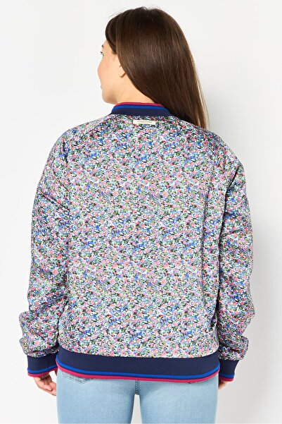 Scotch & Soda Women Allover Print Reversible Bomber Jacket, Multicolor