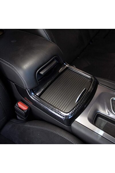 Generic ملصق تزيين غطاء حامل الأكواب من ألياف الكربون الحمراء من كروس إلك لسي...