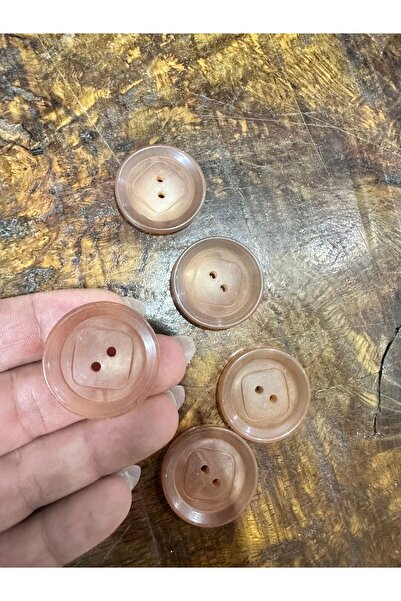 Gönülden Tasarım 5 Pieces Milk Coffee Button Set Diameter 3.5 cm