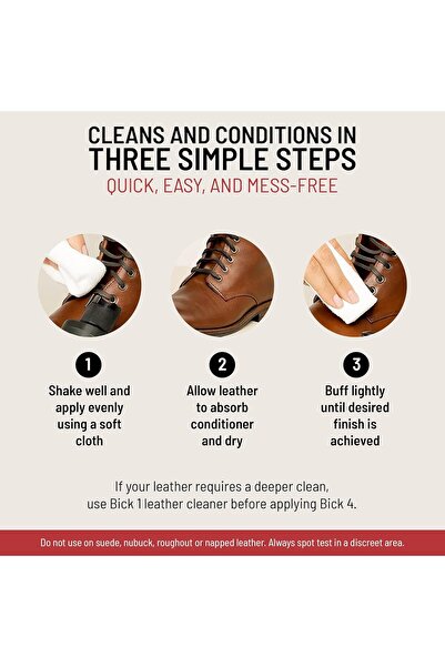 genernic Bick 4 Leather Conditioner and Cleaner, 2 oz - Will Not Darken Leather