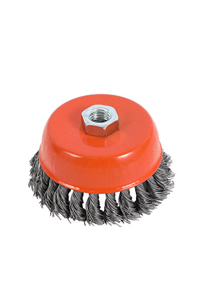 Lawazim Twisted Knot Wire Cup Brush 4inch - Heavy Duty Rust & Paint Removal Brush