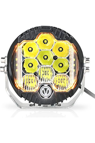 Generic XYY مصباح LED دائري للقيادة على الطرق الوعرة مقاس 7 بوصات مع إضاءة نهارية، 90 واط 8000 لومن - عبوة من قطعة واحدة