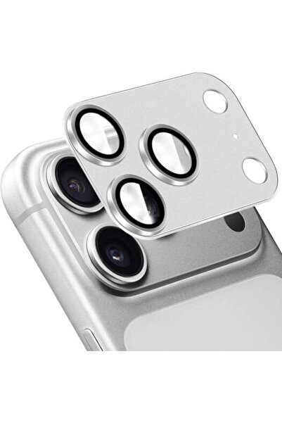 Paladyum Case iPhone 17 Pro Compatible Aluminum Full Coverage Silver Lens Protector