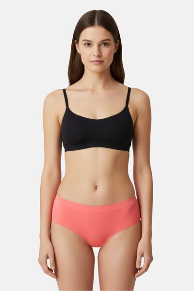 Emporio Armani Women Brand Logo Pull On Panty, Pink