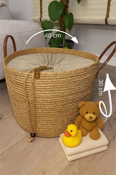 MaVaux εφέ σύσφιξης καλάθια με επένδυση Cinchy Drawstring, διακοσμητική δερμά...