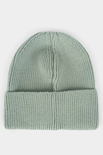 DeFacto F3156Axtr19 Turquoise Women's Woven Label Knitwear Beanie