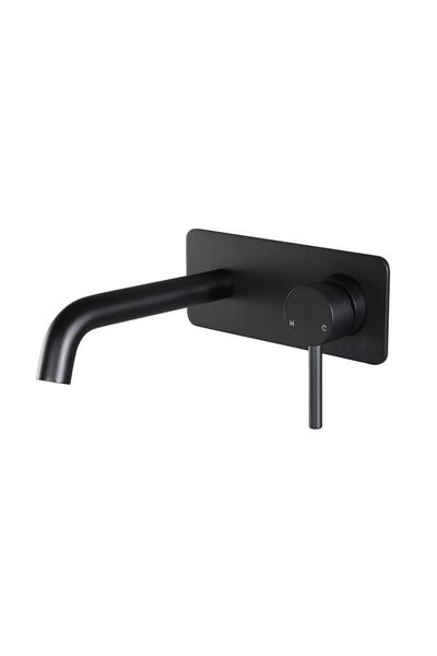 OEM Built-in round washbasin faucet, matte black, code 8036