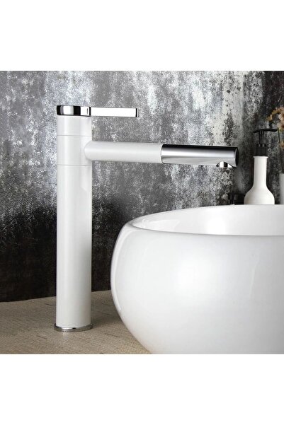 OEM Max high basin faucet, white-silver, code 84023H-W