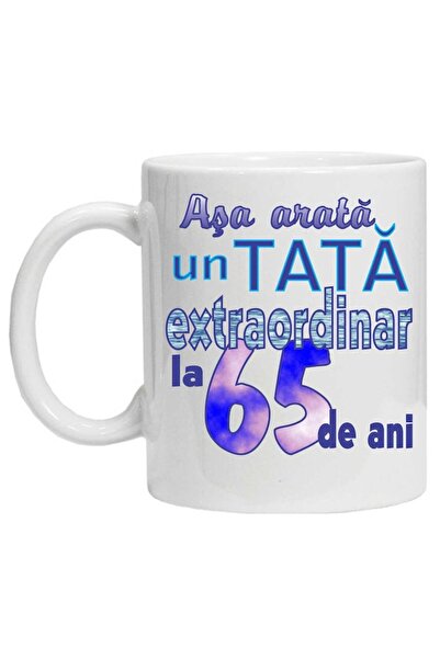 CRD PRINT Personalized mug 'This is what an extraordinary dad looks like', 65 yrs, White, Ceramic, 330 ml