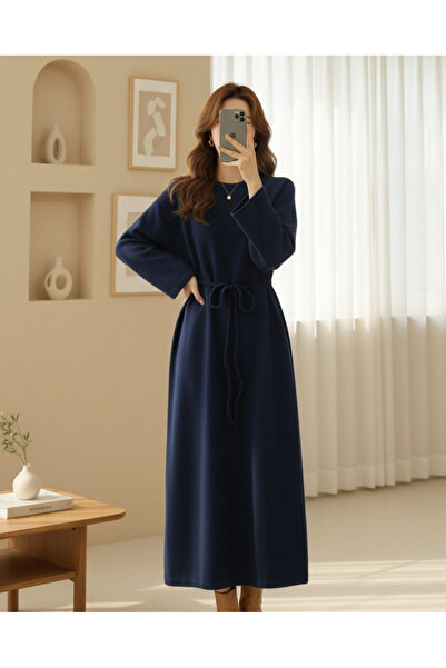 MissRunin Tie-Waist Round Neck Thessaloniki Dress