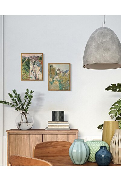 Generic ARPEOTCY Vintage Framed Canvas Print Wall Art, 8x10 Inch, Street Scene in Paris