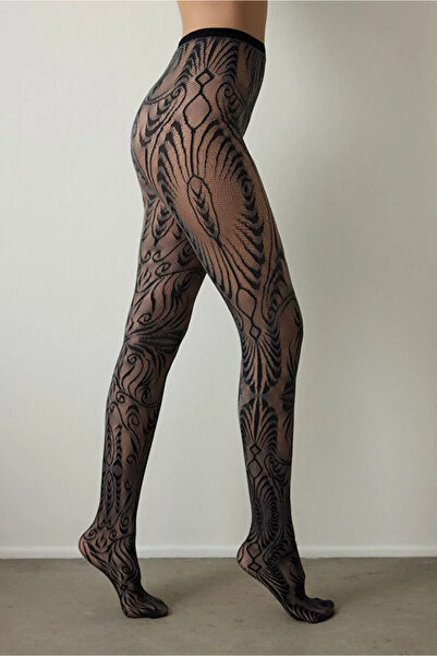 Laura pent Çift Renkli Duo File Desenli 15 Denye İnce Külotlu Çorap