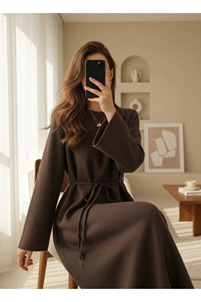 MissRunin Tie-Waist Round Neck Thessaloniki Dress