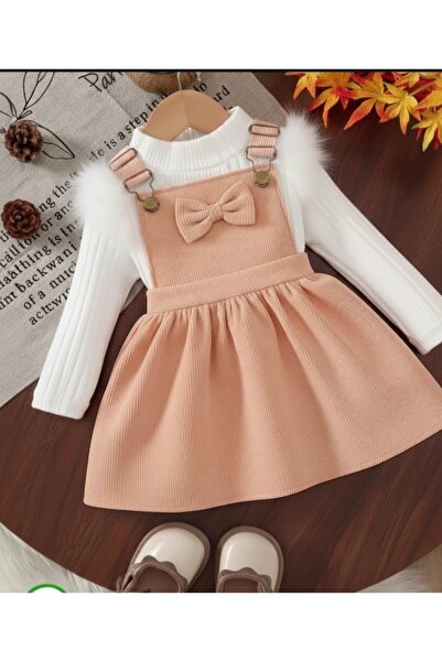 MASA Kız çocuk elbise ikili takım kız elbise %100 pamuk