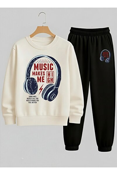 LORVEX Îmbrăcăminte sport pentru copii, albă, tricou - Set de trening cu gule...