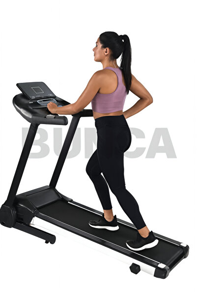 BUNCA 4 HP Foldable Treadmill, 140 kg Capacity, Bluetooth, 46 x 122 cm Running Area, 3 Incline Levels, 16 km/h Speed, 610A