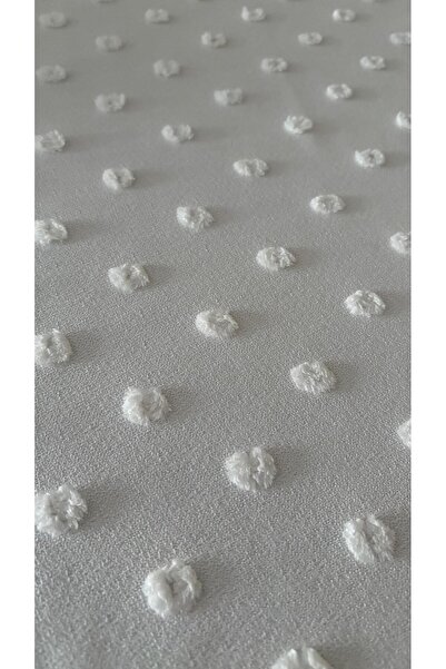 homease Pompom Textured Decorative Ecru Runner |   40X140 |   Stain Resistant Polyester Runner with Fringe Tassels