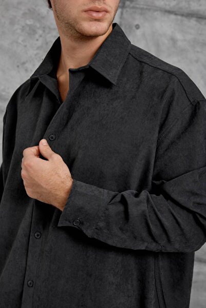 NOMARC Black 251 Modal Fabric Oversized Shirt