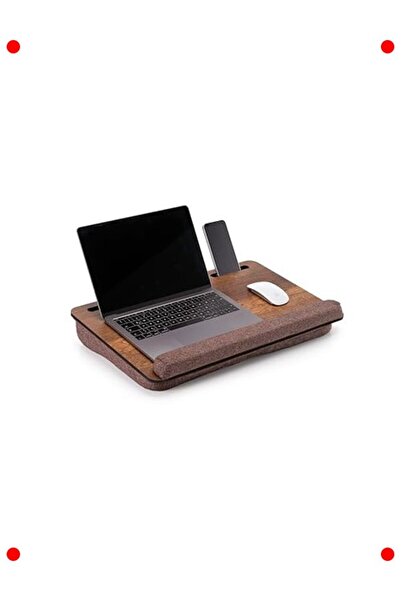 markentegra Laptop Stand with Comfortable Cushion, Walnut