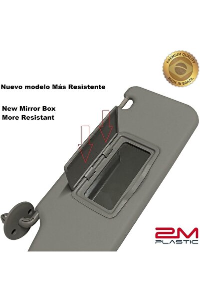 Generic 2M PLASTIC Sun Visor fits Chevy Sonic 2012-2020 & Spark 2011-2022 Gray Pair