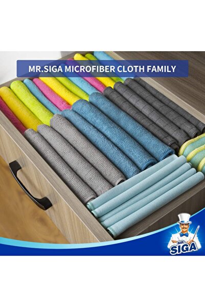 MR.SIGA Microfiber Cleaning Cloth, Pack of 12, Size: 12.6" x 12.6"