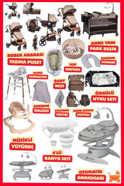 ÖYKÜ BEBEK DUNYASI Lumos Yeni Doğan Bebek Çeyiz Seti (30 Parça) Her Yeni Doğa...