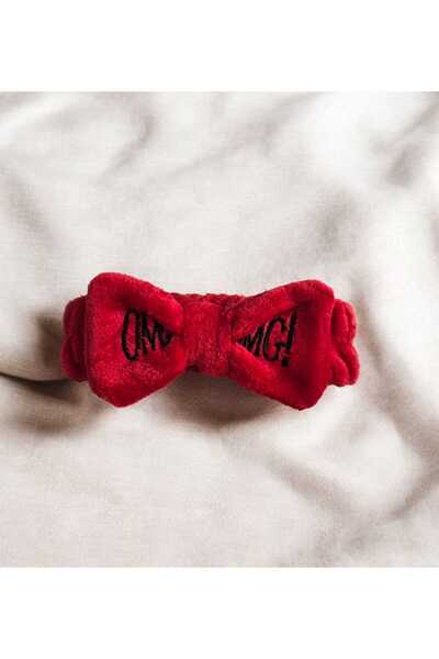 diclecollection Women's Red Omg Plush Hair Bandana Crown Accessory Gift Stylish