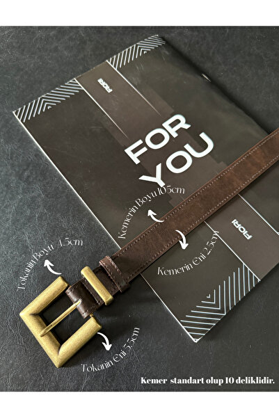 Fiori Ancient Square Buckle Bridged Women's Belt, Trouser Belt, Coat Belt, Dress Belt