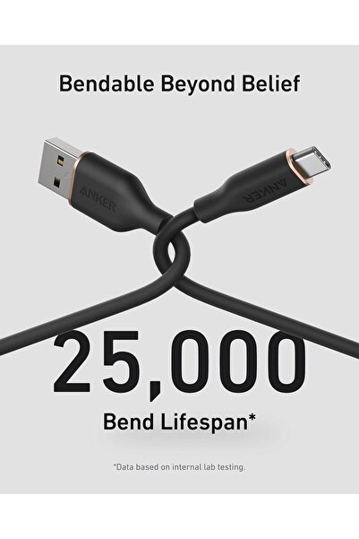 Generic Anker Car Carplay USB-A to USB-C Cable, USB 2.0, 6 ft, 2-Pack, Black