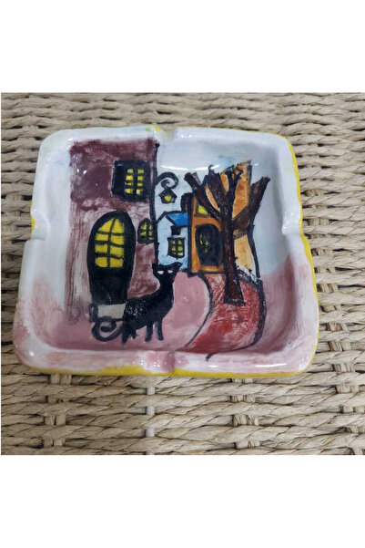 esdekor Small handmade ceramic ashtray 10x10
