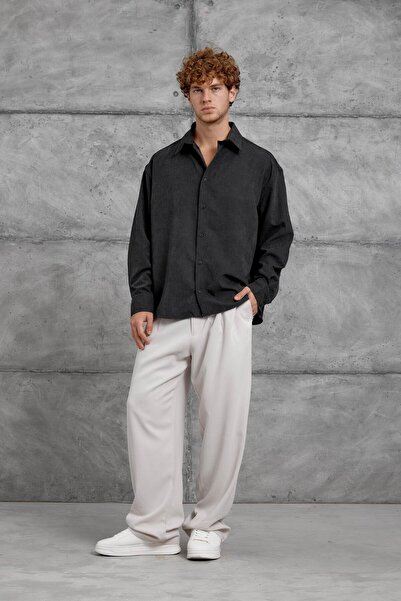 NOMARC Black 251 Modal Fabric Oversized Shirt