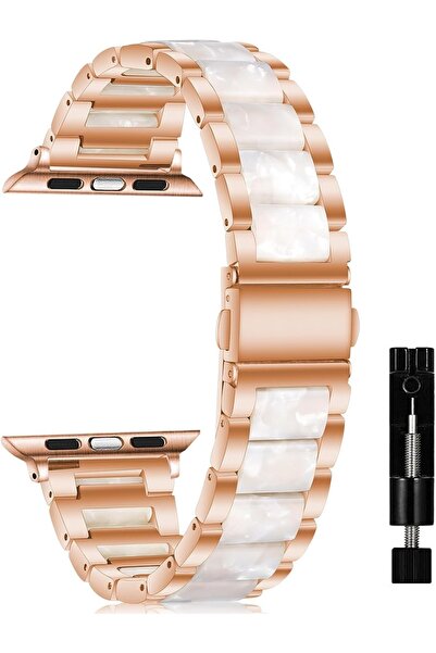 Alstrap Apple Watch 11-10(42mm) 9-8-7 (41mm) 6 5 4 Se(40mm) Compatible Ceramic Metal Stylish Bracelet Band Strap