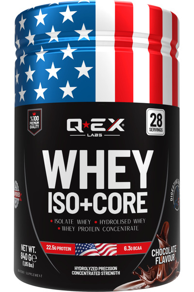QEX LABS Iso+Core Whey Protein Tozu 840 Gr