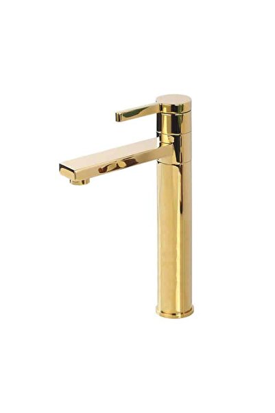 OEM Tias Basin Faucet, Deck-Mounted, High, Glossy Gold, Code 84018H-G