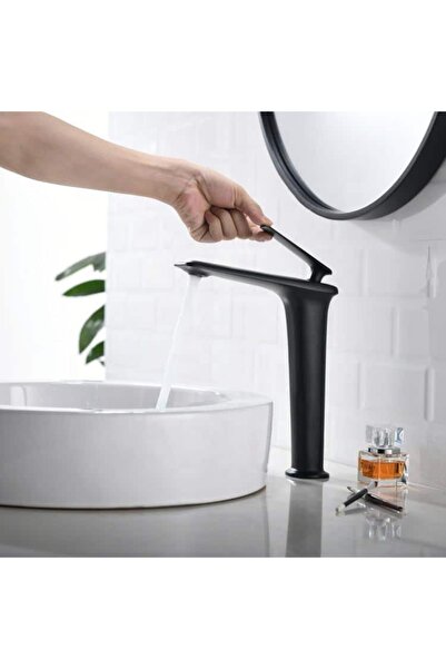 OEM Toris tall washbasin faucet, matte black (87809H-B)