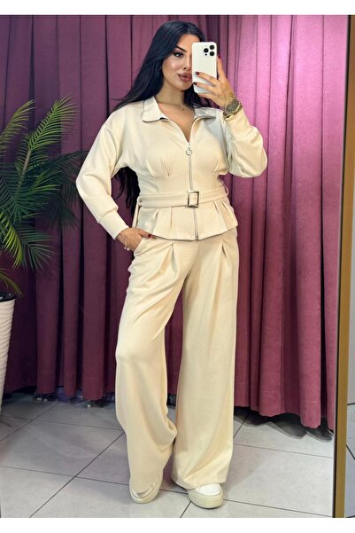 inci bayan giyim SET MODAL DETALIAT CU BELTĂ