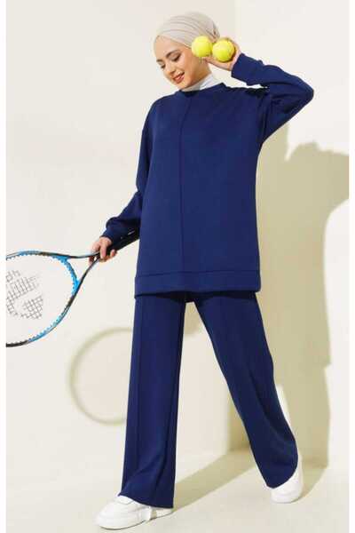 MODA VEDAT Women's Front Printed 0Y-Ho Fabric Double Set -156