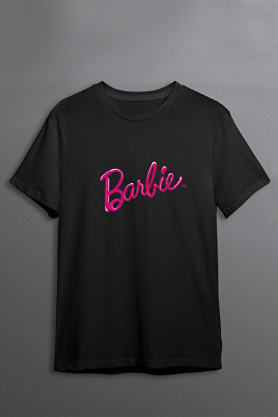 Justime تي شيرت بتصميم باربي تيوب قصة فضفاضة مصنوع من القطن برقبة دائرية للجنسين