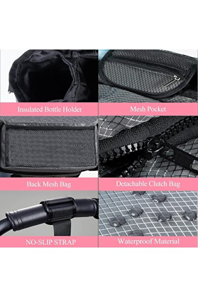 Generic Universal Baby Stroller Organizer with Cup Holder, Removable Zipper Pocket, Adjustable Shoulder Stra