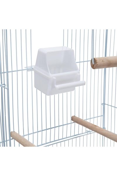 Egardenkart Roof Top Large Bird cage with Rolling Stand for Cockatiel Sun Conure Parakeet (White)